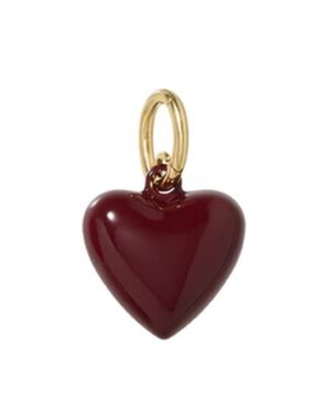 Roxanne Assoulin The Mini Puffy Heart Charm - Burgundy